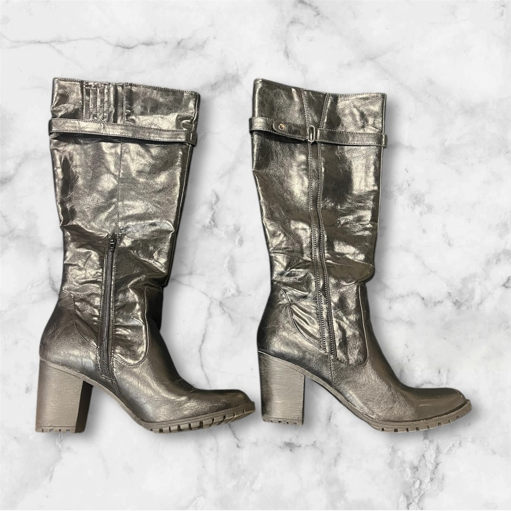 Kenneth Cole Reaction Black Knee High Boots